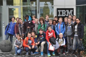 De STEM-klas Middenschool Geraardsbergen bij IBM Belgium Persregio Dender