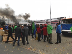 Staking bij Delhaize depot Ninove Persregio Dender