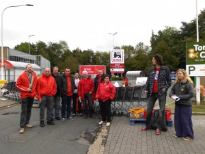 Staking bij Delhaize in Aalst Persregio Dender