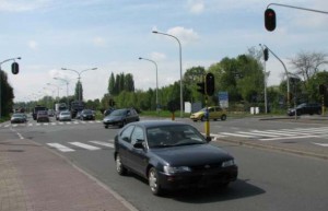 Gentsesteenweg met Boudewijnlaan Aalst Persregio Dender