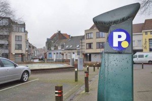 Parkeermeters in Ninove Persregio Dender