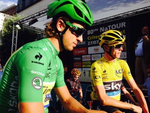 Peter Sagan en Christopher Froome in Aalst Persregio Dender