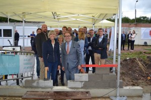 Eerste steenlegging Sportcomplex Schoote Aalst Persregio Dender