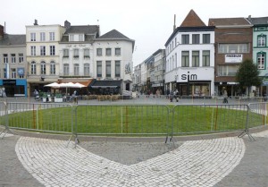 Grote Markt Aalst in groen Persregio Dender