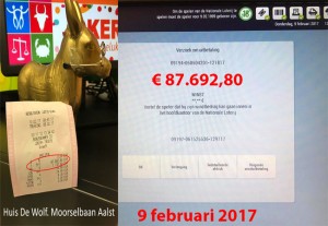 Winnend lotobiljet Huis De Wolf Aalst Persregio Dender