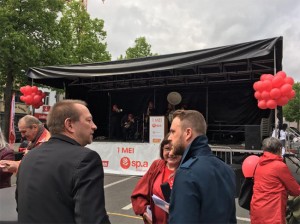 Socialisten op 1 mei viering Aalst Persregio Dender