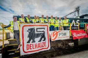 Biertrein aankomst in Ninove Persregio Dender