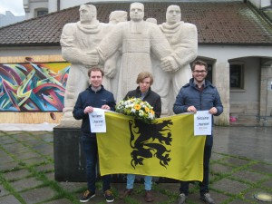 Jong N-VA Aalst aan Daens monument Persregio Dender