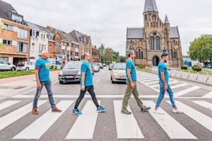 Abbey Road in Aalst aan kerk van Mijlbeek Persregio Dender